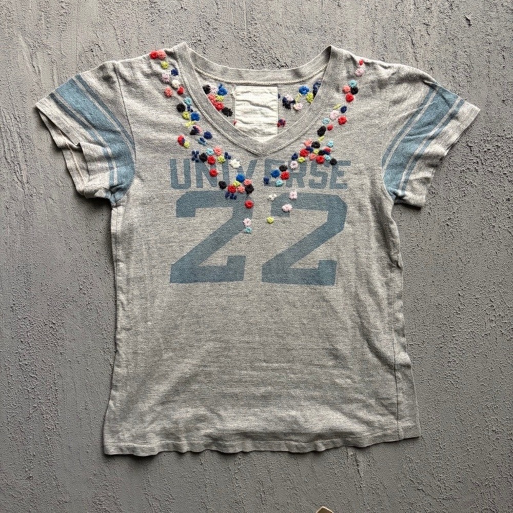 Go To Hollywood T Shirt Large 160CM Grey Japan Baby Tee Denim Dungaree